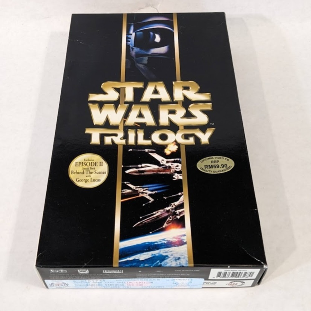 Vtg Star Wars Trilogy 1997 Special Edition VCD Box Set Lucasfilm Episode II Peek